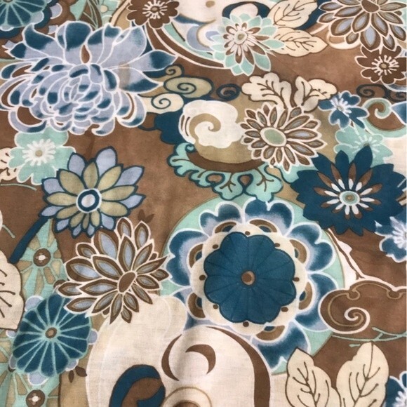 Nick and Sarah Intimates Floral Nightgown Chemise Slip Blue Brown Women Medium - Picture 4 of 12